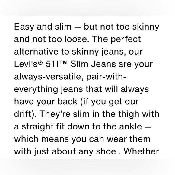 Levi’s vintage men’s 511 boot cut jean - Picture 8 of 8